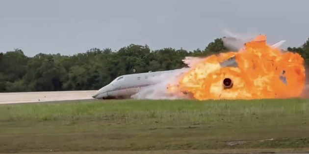 Jet Pistten Çıkarak Alev Aldı, İki Pilot Hayatını Kaybetti